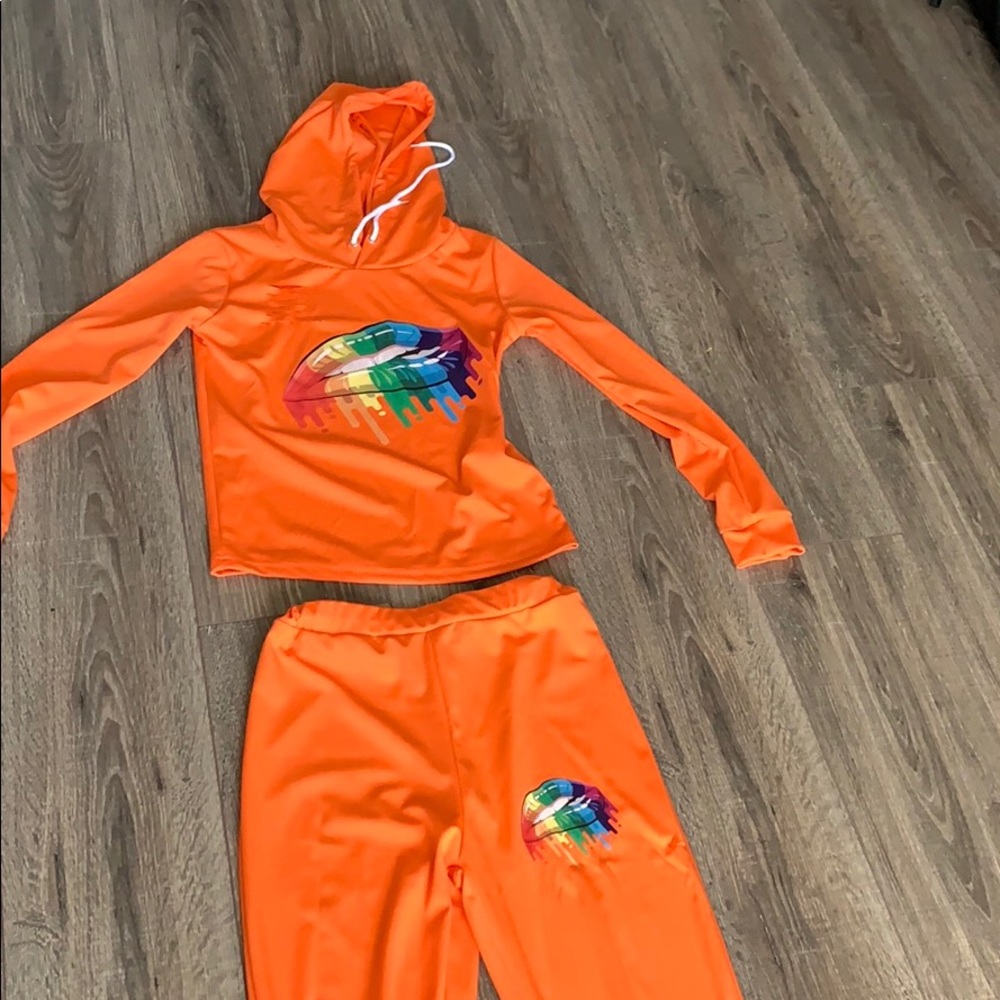 Orange Lips tracksuit